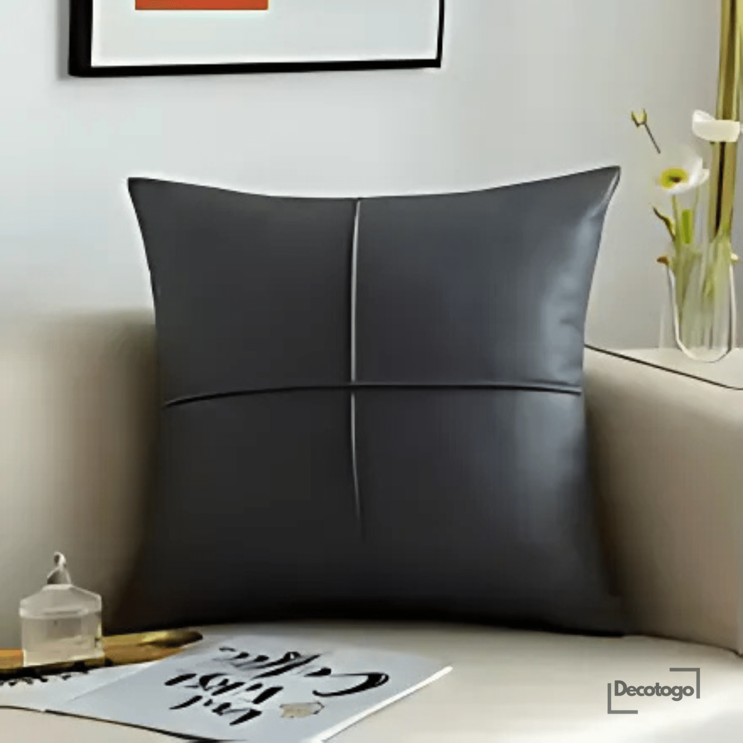 Luxury leather pillow™| Elegance in Every Stitch. - Decotogo.Shop