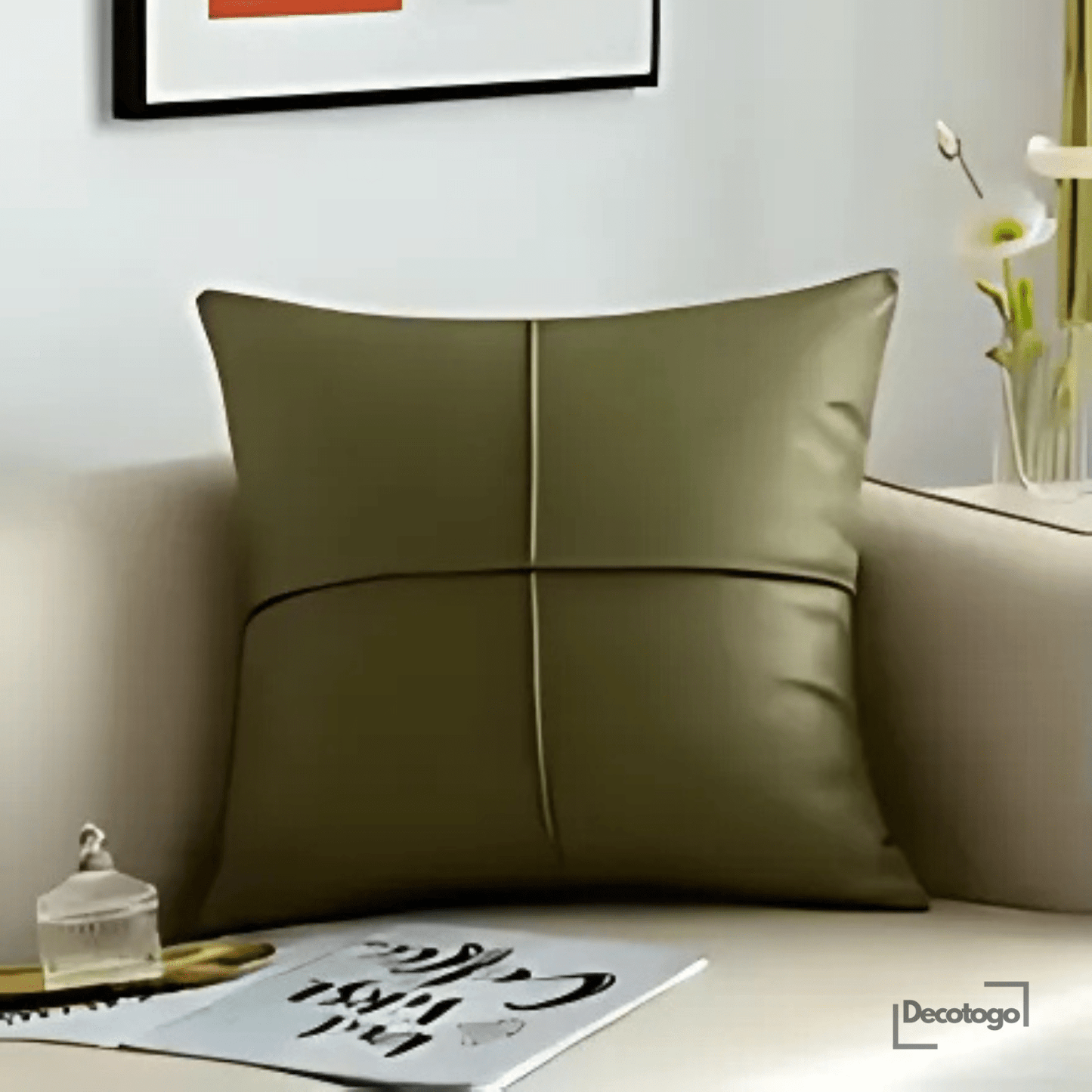 Luxury leather pillow™| Elegance in Every Stitch. - Decotogo.Shop