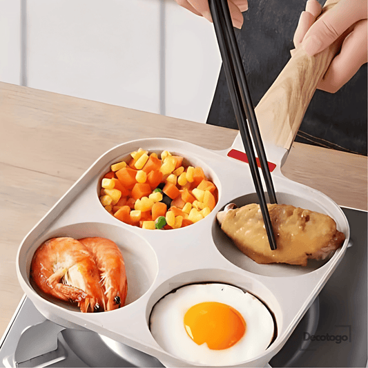 QuadChef™| The Ultimate 4 - Section Cooking Pan! - Decotogo.Shop